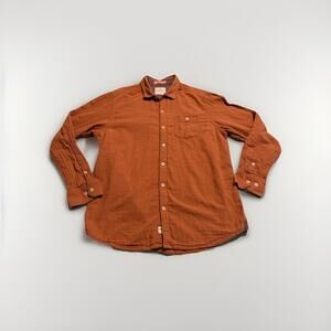 Tommy Bahama Jeans Island Crafted Burnt Orange Button Down Longsleeve Mens L(A10